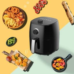 Mini Heteluchtfriteuse met Temperatuurregeling, 1400 Watt, 5-in-1 Multicooker voor Gezond Frituren en Koken — thumbnail 4