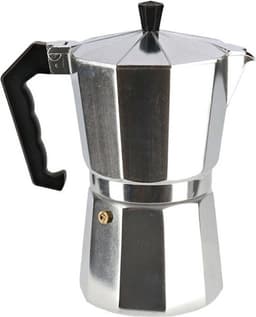 Zilveren percolator / espresso apparaat voor 9 kopjes - 400 ml - Koffiezetapparaat - Koffiezetter voor camping/caravan — thumbnail 5