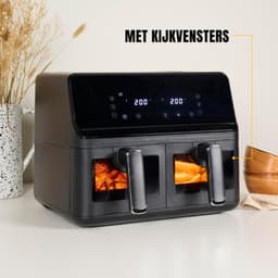 Digitale Airfryer FR-9040 2x4 L 2 kg Friet 8 Programma's & Handmatige Instellingen Dubbele Mand met Patrijspoorten — thumbnail 2