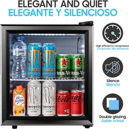 Equivera Mini Fridge for Drinks - Kleine Koelkast - Mini Koelkasten - Minibar - Mini Fridge - Mini Koelkast - Mini Koelkastje - Must have voor in Huis! — thumbnail 4