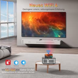4K projector met 25000 lumen en Android TV | Native 1080P, WiFi en Bluetooth projector voor thuis en buiten — thumbnail 5