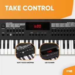 MAX Rhapsody MIDI keyboard - Producer keyboard met 49 toetsen - Beginners MIDI keyboard USB — thumbnail 2