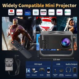 Solidchoice - Draagbare Mini Projector met WiFi en HD 4K Ondersteuning — thumbnail 3