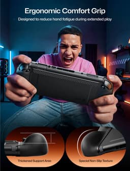 JSAUX EveryDay Case voor Nintendo Switch 2 - Afneembare Magnetische Travel Cover - Ergonomische Grip - Dock Compatible - Zwart - PC0123C — thumbnail 4