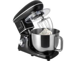 Keukenmachine - Mixer Deegmachine - Brood Koekjes Cakes - LCD Display 6 Snelheden - 6.5 Liter - Zwart