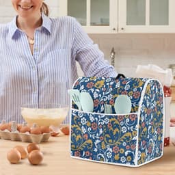 Mixerhoes Keuken - Apparaat Beschermhoes - Keuken Organisatie - Met Handige Zakken - Voor 6-8 Quart - Vintage Bloemen — thumbnail 3