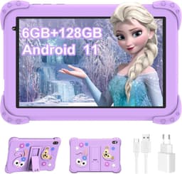 SnelShoppen - 8 Inch Kids Tablet 128GB Android 11.0 met Parental Control, 6GB RAM, TF256GB Ondersteuning, Touchscreen, 1280x800 HD, 4000mAh, Bluetooth — thumbnail 1