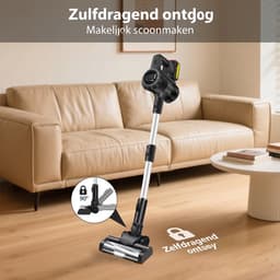Draadloze Stofzuiger, 6 IN 1 Draadloze Staafstofzuiger Met Accu, Autostofzuiger Met 2 Accu’s, Voor Tapijten / Dierenharen — thumbnail 5