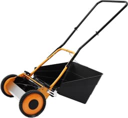Handgrasmaaier - Loopmaaier Grasvanger - Gras Maaien - Zonder Elektriciteit - 40 cm Snijdbreedte - Oranje Zwart — thumbnail 1