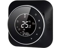 Slimme thermostaat - Kamerthermostaat - Verwarming regelen - Programmeerbaar - 51 mm display - Zwart