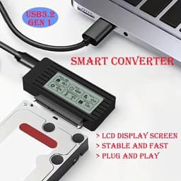 Harde Schijf Adapter - Externe Harde Schijf Dock - Data Herstel - Snelle Schrijfsnelheid - Tot 16 TB - Zwart — thumbnail 4