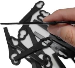 Plastic Grasmaaier Mesjes - Vervangende Mesjes Grasmaaier - Gazon Onderhoud - Universele Pasvorm - 83 mm - Zwart — thumbnail 4