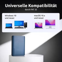 Externe Harde Schijf - Draagbare Opslag - Bestanden Opslaan - Inclusief Backup Software - 2 TB - Blauw — thumbnail 4