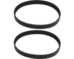 SnelShoppen - 2x Maaiertijdsgordel Rubber Zwart 3mm Stap 13mm Breed 103 Tanden 309mm Omtrek Gesloten Lussysteem Vervangingsgordel voor MacAllister MGT