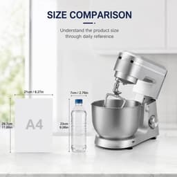 ACEP Kantelbare Keukenrobot - Keukenmachine - Deegmixer - Wit - RVS - 1500W - Mixer - Keukenrobot - Deegmachine - Keukenmixer — thumbnail 4