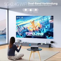 SnelShoppen - High-Performance Projector 2025, 4K Compatibel, Full HD 1080P, 20.000 Lumens, WiFi & Bluetooth, Geschikt voor Switch en PS5, Ideaal voor — thumbnail 3