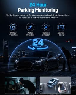 SnelShoppen - 5-Kanaals Dashcam 1080p + 480p Cabinecamera, Auto Rijrecorder met Loopopname, 24-Uurs Parkeermonitor, Bewegingsdetectie, Nachtzicht — thumbnail 2