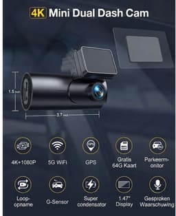 SP® Dashcam - Autocamera met Parkeermodus - Loop-Opname - Zwart - 3cm x 5cm x 10cm — thumbnail 2