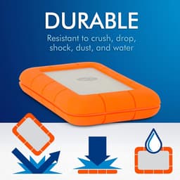 Externe Harde Schijf - Mobiele Schijf Opslag - Bestanden Opslaan - Schok- en Waterbestendig - 4 TB - Oranje — thumbnail 3