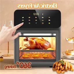 Heteluchtfriteuse – Airfryer - Airfryer Oven - 12L - 1350W - LED Touchscreen - Olievrije Heteluchtfriteuse - Multifunctioneel Convectoroven - Kijkvenster - Grote Capaciteit - Zwart — thumbnail 3