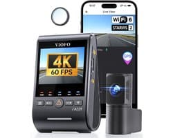 Dashcam voor auto - Zwart - 4K + 2K Dual Camera - Met Nachtzicht en Wi-Fi 6 - Voor Maximale Veiligheid en Parkeermodus