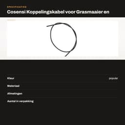 Remkabel 147,32 cm - Geschikt voor Toro Maaier 20013/20014/20017 - Onderdeelnummer 104-8676 - Duurzaam materiaal - Betrouwbaar en praktisch - Kabel — thumbnail 3