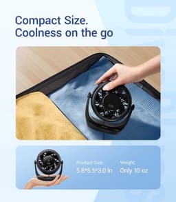 Solvix tafel ventilator geluidloos - Portable Deskventilator - Compact Ontwerp - Krachtige Wind tot 6 m/s - 360° Verstelbare Tilt - Voor Thuis en Kantoor — thumbnail 5