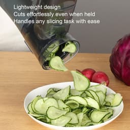 Elektrische Kaasrasp - Salademaker Keukenrasp - Groenten Snijden - 3 Verwisselbare Messen - 2600mAh Batterij - Zilver — thumbnail 5