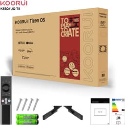 KOORUI K55Q1UQ-T8, 55 inch, 4K QLED, TIZEN TV, Randloos ontwerp, Dynamisch geluid met Dolby Audio, Top-end metalen afwerking — thumbnail 5