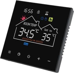 Slimme Thermostaat - Verwarming Thermostaat - Energie Besparen - Afstandsbediening via Smartphone - 10 x 10 x 6 cm - Zwart — thumbnail 1