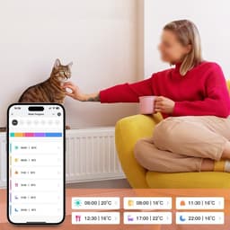 Slimme thermostaatklep - Radiatorknop Zigbee - Energie besparen - App bediening - 111 x 95 x 68 cm - Wit — thumbnail 3