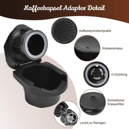 Koffiepad Adapter - Capsule Converter - Koffie Maken - Herbruikbaar en Veilig - 78 mm - Wit — thumbnail 2