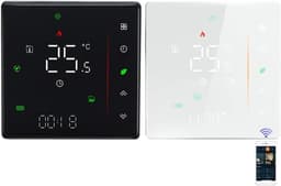 Slimme Thermostaat - Kamertemperatuurregelaar WiFi - Energie Besparen - Afstandsbediening via App - 95-240VAC - Zwart — thumbnail 1