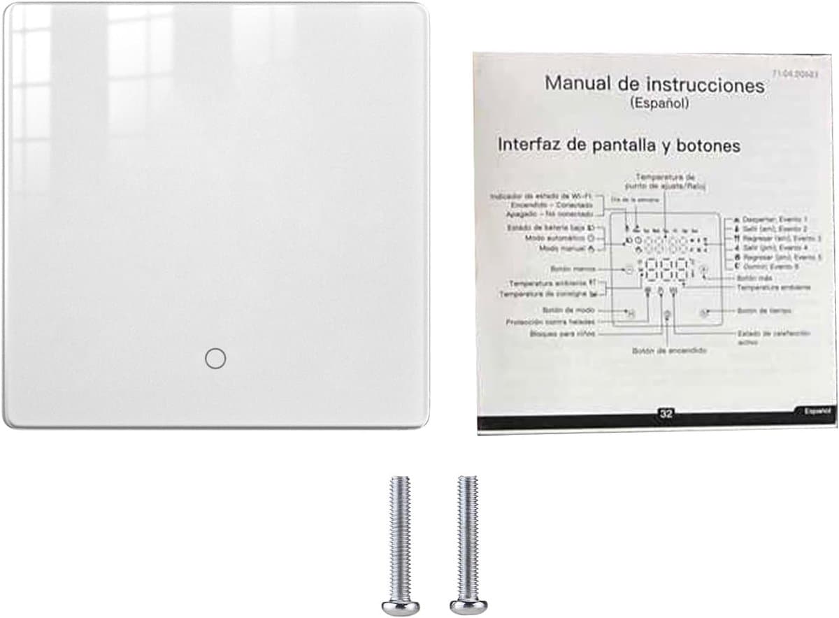 Slimme Thermostaat - Boiler Thermostaat - Verwarming Regelen - Vorstbeveiliging - 86 x 86 mm - Wit — afbeelding 1