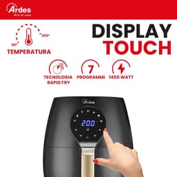 Luchtfriteuse - Airfryer Maxi - Gezond Koken - Rapid Air Technologie - 5 Liter - Zwart Rood — thumbnail 4