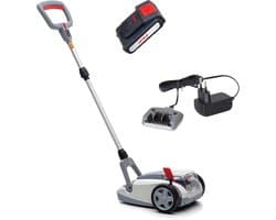 Accu Grasmaaier - Handmaaier Mulchfunctie - Kleine Gazons Onderhouden - Borstelloze Motor - 21 cm Maaibreedte - Grijs Rood