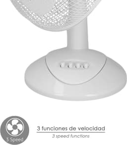 Tafelventilator - Ventilator - Ruimte Koelen - Automatische Oscillatie - 40 cm Diameter - Wit — thumbnail 4