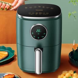 Heteluchtfriteuse - Fritesmachine - Gezond Bakken - Olievrij en Draagbaar - 3.6 Liter - Groen — thumbnail 5