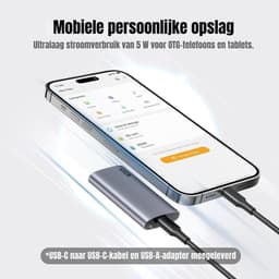 QORA® SSD Externe Harde QORAijven - SSD Externe Harde QORAijf - Grijs - ‎7cm x 4cm x 2cm — thumbnail 4