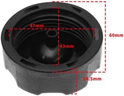 Brandstoftankdop 2 Stuks - Compatibel met MS 139-42/MS 161-46 - Vervangt OEM 5911240031 - Buitendiameter 60 mm - Hoogte 24,5 mm - Duurzaam kunststof - Brandstofdop — thumbnail 5