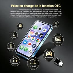 SnelShoppen - Longben Mini-smartphone 4G Ontgrendeld, Android 12, 3,88 Inch Volledig Scherm, Dubbele Simkaart, GPS, Wifi, Gezichtsherkenning, OTG, Bla — thumbnail 5