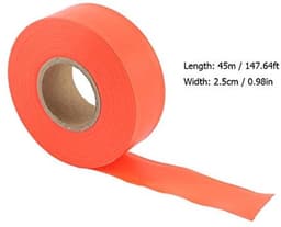 Hoge zichtbaarheidsmarkeringstape, vlaggentape, lengte 45 m/147,5 ft, oranje (oranje) — thumbnail 1