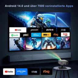 SnelShoppen - Mini Beamer Draagbaar 8K Projector, Native 1080P, WiFi 6, BT 5.2, Auto Keystone, Thuisbioscoop voor Feest, Camping en Kinderen — thumbnail 5
