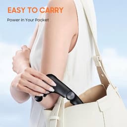 Massagepistool met 10 verwisselbare opzetstukken, massagepistool met verwarmingsfunctie, rugmassageapparaat geschikt voor diepe weefselpijn, massager voor spierherstel van schouders en rug (blauw) — thumbnail 4