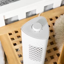 Torenventilator 33 cm met 3 Snelheden – Stil, Draagbaar en 75° Oscillerend – Wit — thumbnail 2