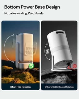 SnelShoppen - Draagbare Projector met Ingebouwde Netflix-app, Native 1080P HDR10, 4K Ondersteuning, USB-C Aangedreven, TOF Auto Focus, Dolby Audio - P — thumbnail 3