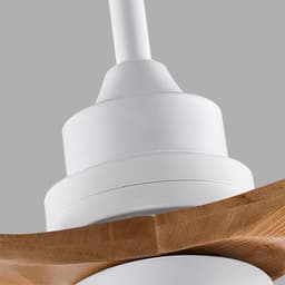 MODENUIT Plafondventilator – Licht – 132 cm – Metaal en Massief Hout – Wit en Naturel – Afstandsbediening — thumbnail 4