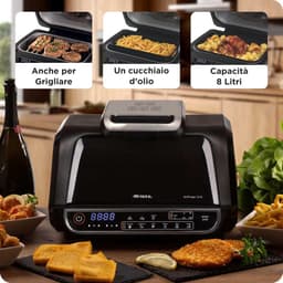 Heteluchtfriteuse Grill - Airfryer Oven - Gezond Koken - 8 Kookfuncties - 8 Liter - Zwart — thumbnail 2