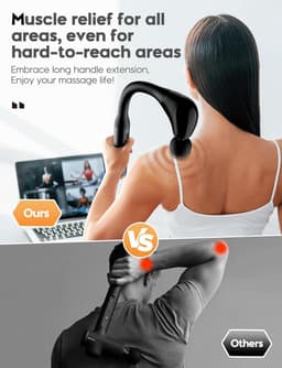 Massage Gun - Spierontspanning Tool - Spierherstel - 10mm Diepe Weefsel Massage - 5 Snelheden - Zwart — thumbnail 2