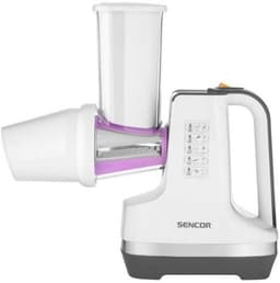 Allessnijder en rasp - Groentesnijder Keukenmachine - Gezond Eten Bereiden - 5 Verwisselbare Opzetstukken - 150 W - Wit — thumbnail 3